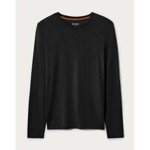 Rhone Men's Modino Merino Wool Long Sleeve Tee Black $118‎ NWT Medium